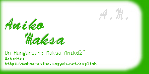 aniko maksa business card